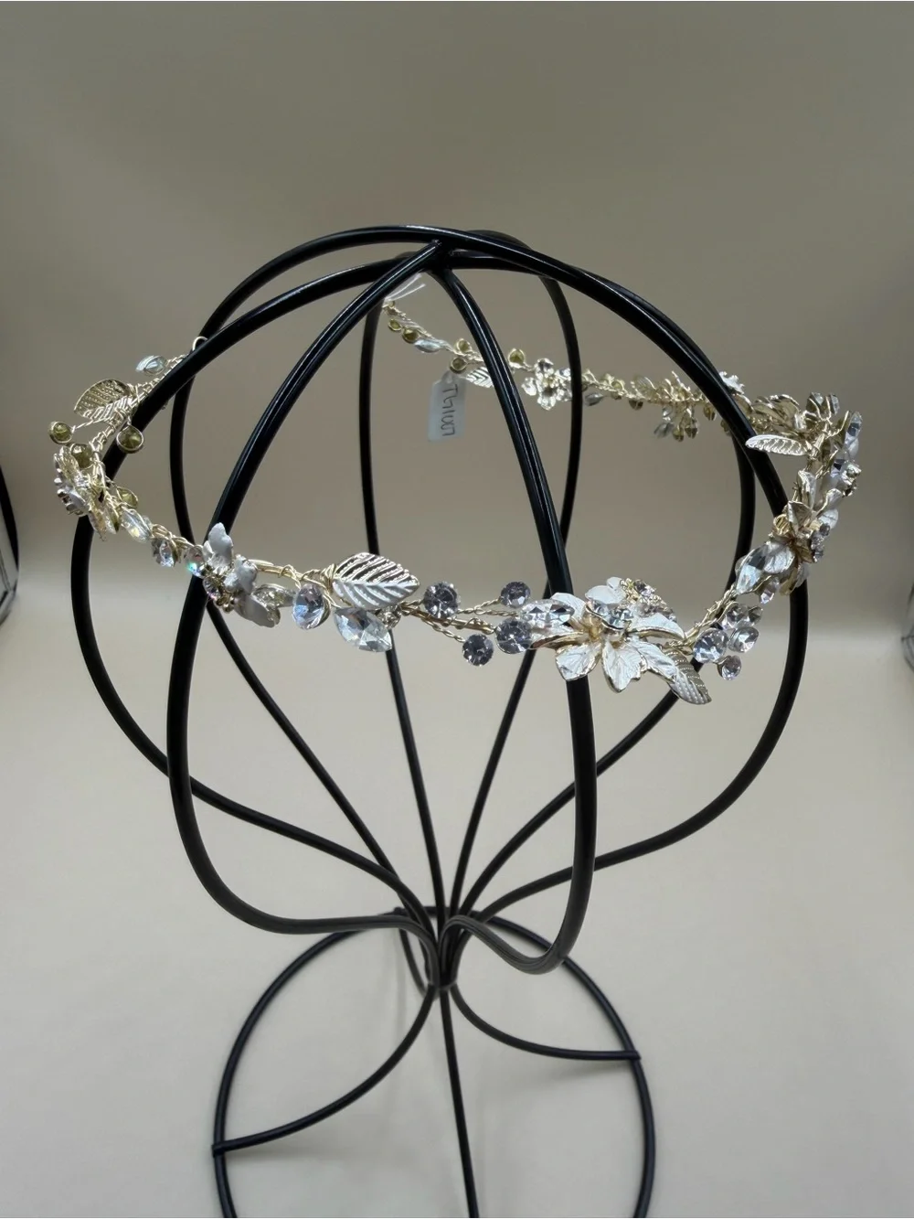 Gold Floral Crystal Bridal Hair Vine Wedding Headpiece NWT